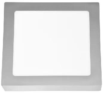 ECOLITE Stropné bodové LED svietidlo RAFA 2, 22,5 cm, IP20, 18W, 2700K, 1530lm, brúsený hliník