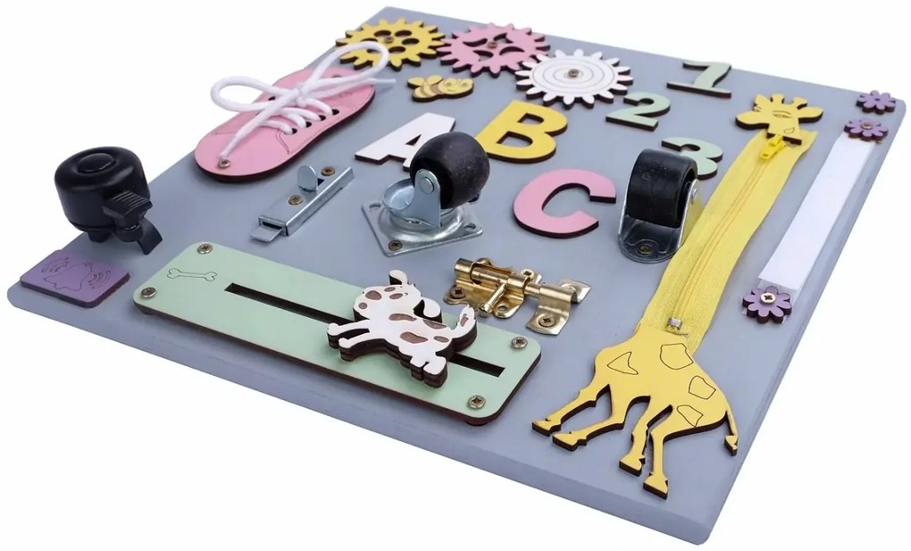 Interaktívna detská tabuľa - 30x30 cm - šedá