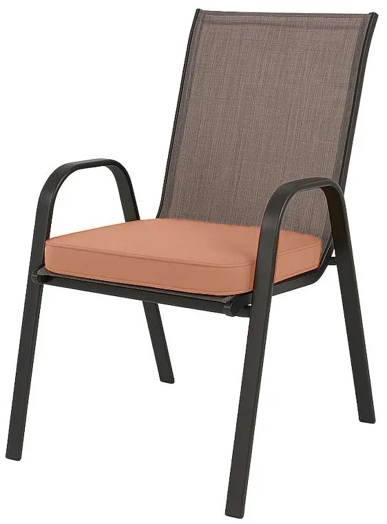 Vonkajší podsedák na stoličku VIREON 44x45 cm, hnedo-oranžový