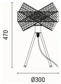 Stolná lampa 1xE27/40W/230V čierna