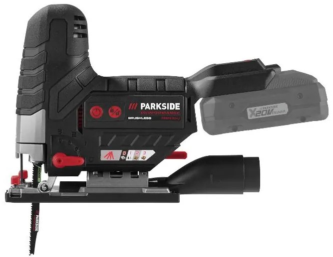 Parkside Performance®  Aku priamočiara píla 20 V Psspa 20-Li F4 + Akumulátor 20 V/4 Ah + Rýchlonabíjačka 20 V/4,5 A +  (800011861)