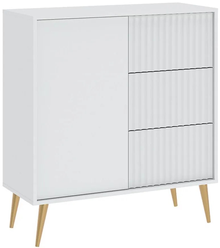 Komoda 1D3S Barcelona biela