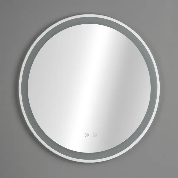 Brilagi-LED stmievateľné kúpeľňové vyhrievané zrkadlo s podsvietením AVA ECO LED/11,5W/230V priemer 60 cm IP44