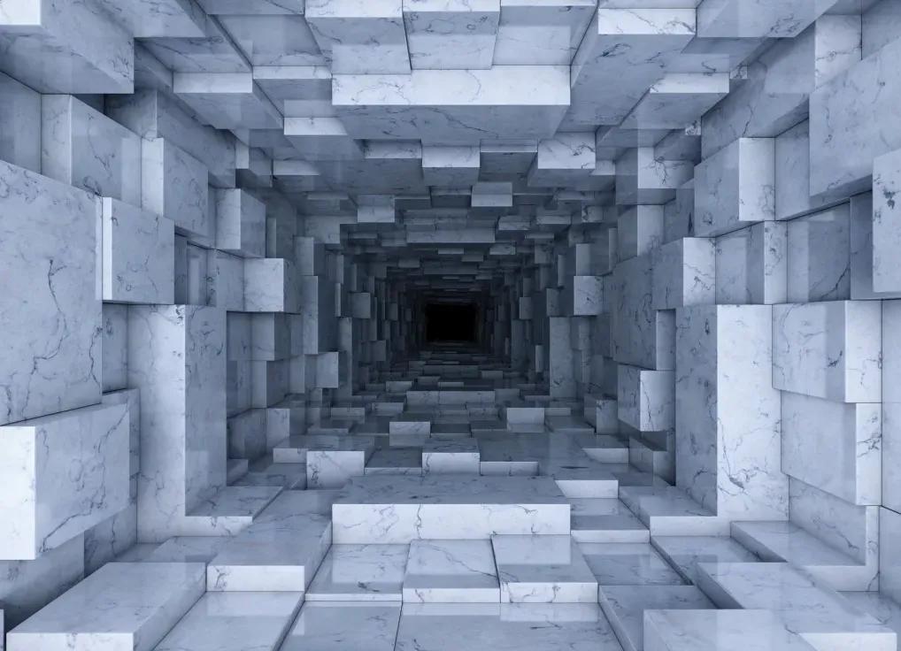 Manufakturer -  Tapeta 3D marble tunnel