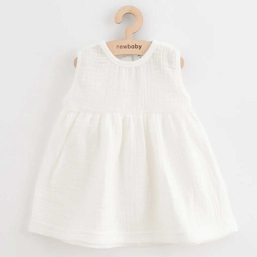 Dojčenské mušelínové šaty New Baby Elizabeth, vel. 86 (12-18m)