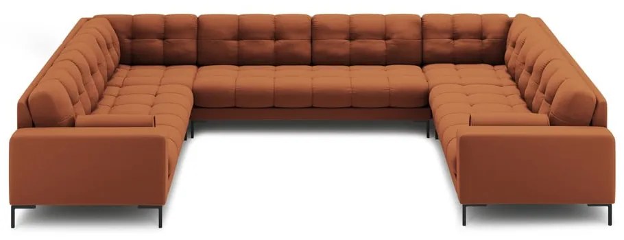 Rohová pohovka v tehlovej farbe do "U" Bali – Cosmopolitan Design