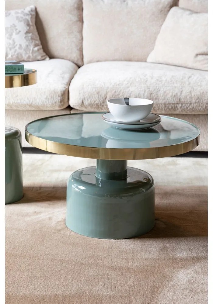 Kovový okrúhly odkladací stolík ø 60 cm Glam – Zuiver