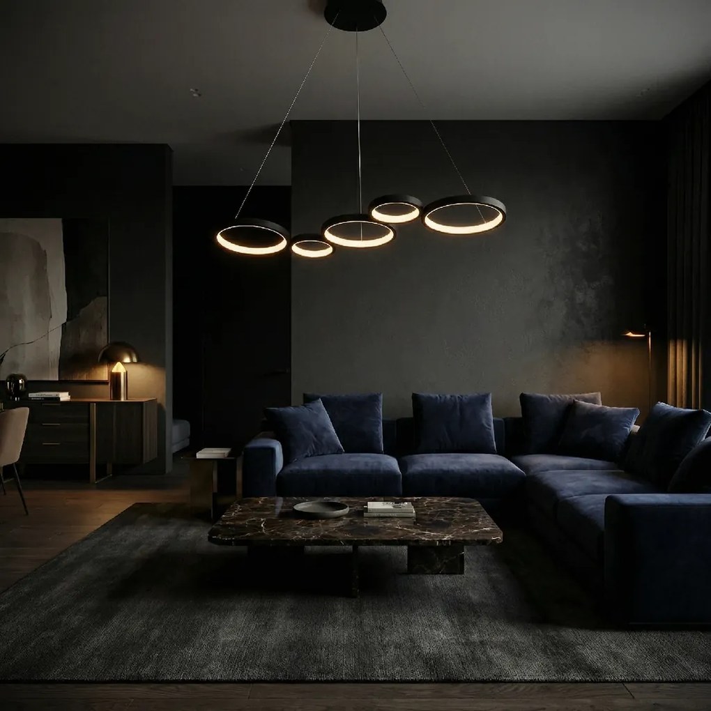 Toolight Toolight, LED stropné svietidlo 85cm, 35W, 4000K, 2000lm, APP1923-CP, čierna, OSW-66065