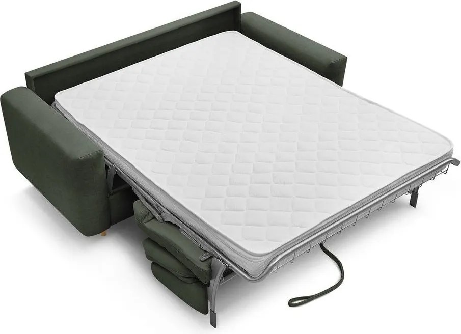 Zelená pohovka na každodenné spanie/rozkladacia 220 cm Cocoone – Bobochic Paris