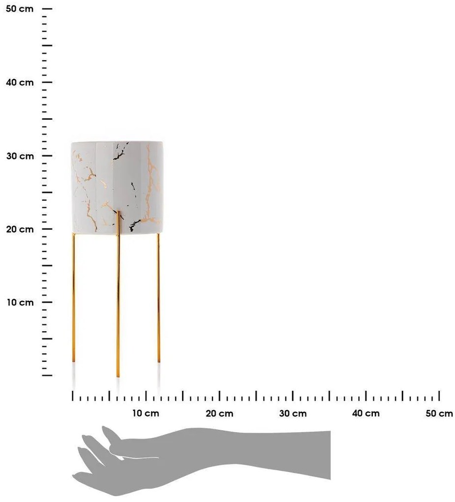 Kvetináč Nila 32 cm biely