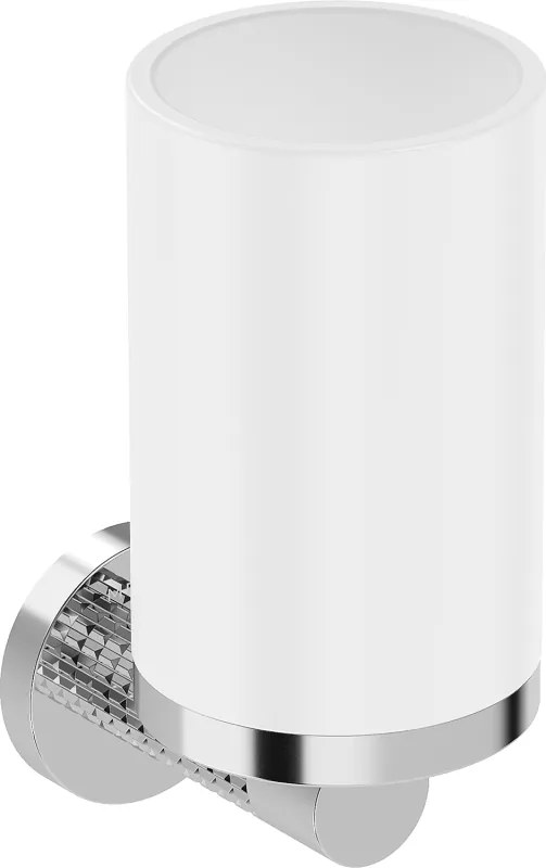 Mexen Triv, nástenný pohár na zubné kefky, chrómová / biela, 70A33051-00W