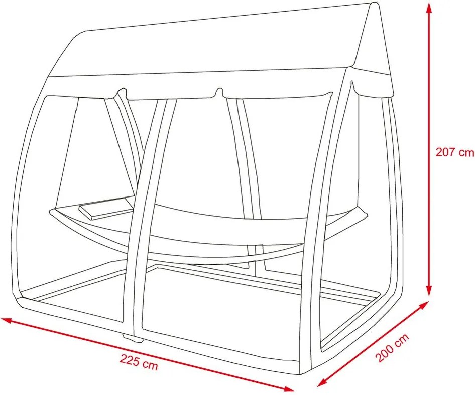 Záhradné relaxačné ležadlo s ochr. sieťou Avenberg PARADISO