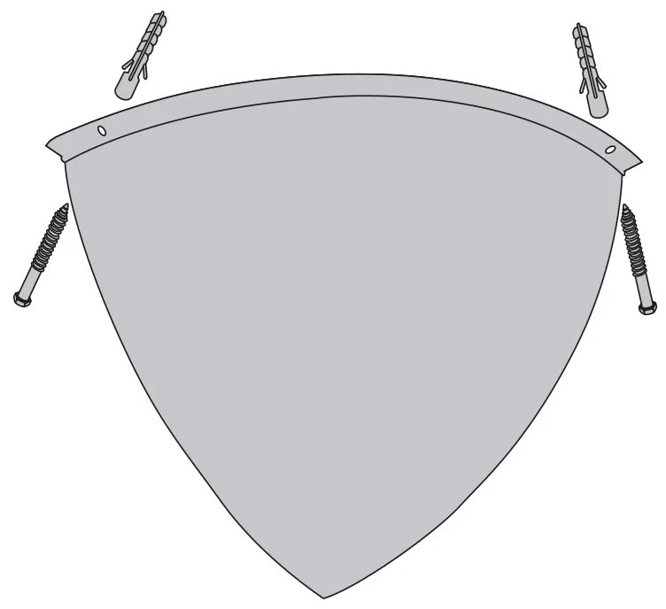 Dohľadové hemisférické zrkadlo 1/8 sféry, priemer 1150 mm