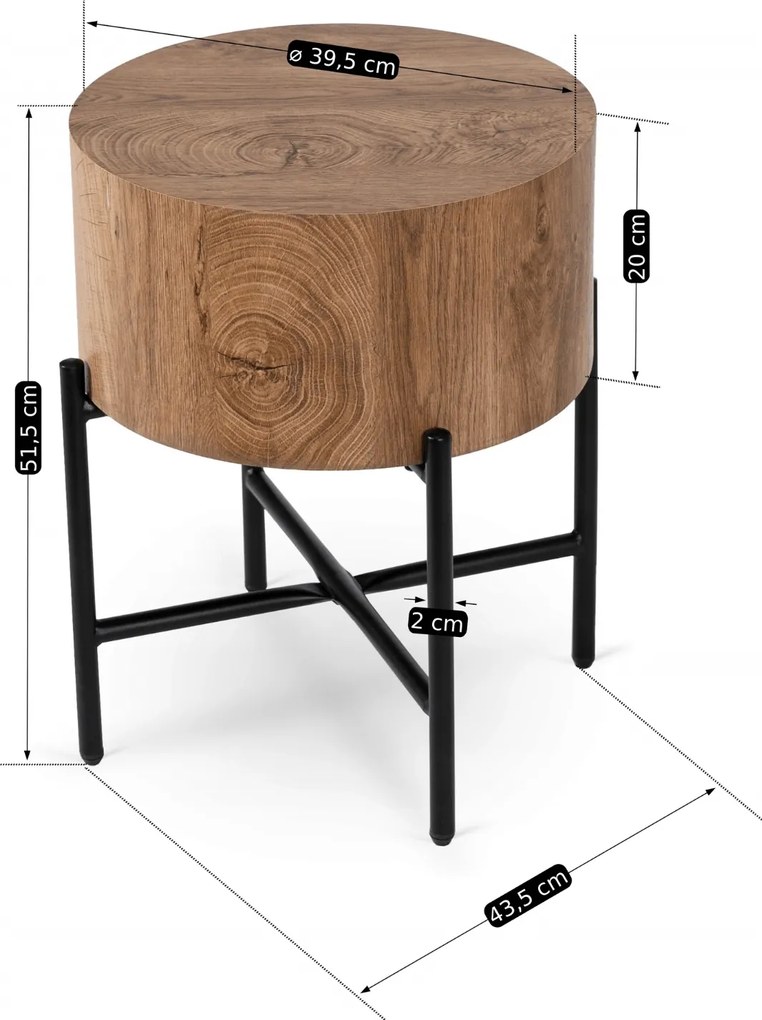 PROXIMA.store - Minimalistický okrúhly konferenčný stolík CEVES FARBA: čierna