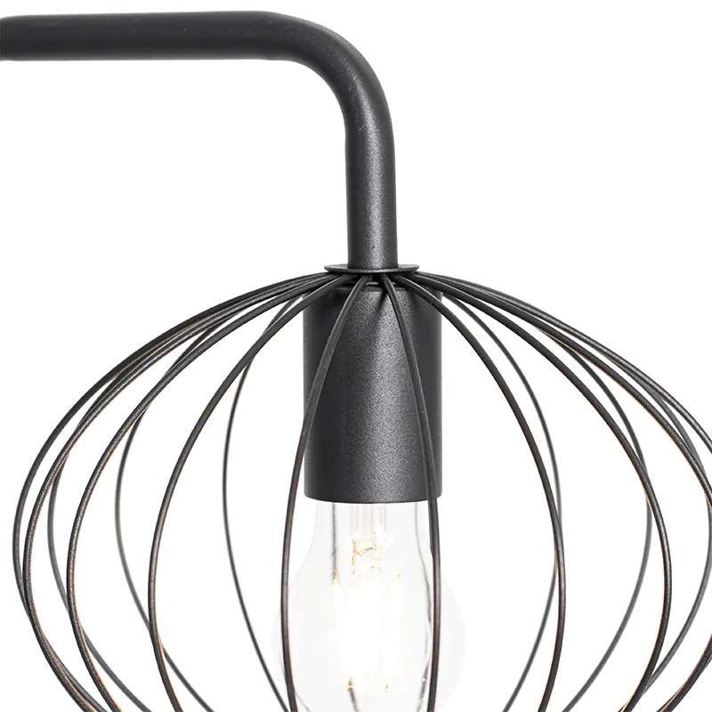 Priemyselná stojaca lampa čierna 23 cm - Margarita