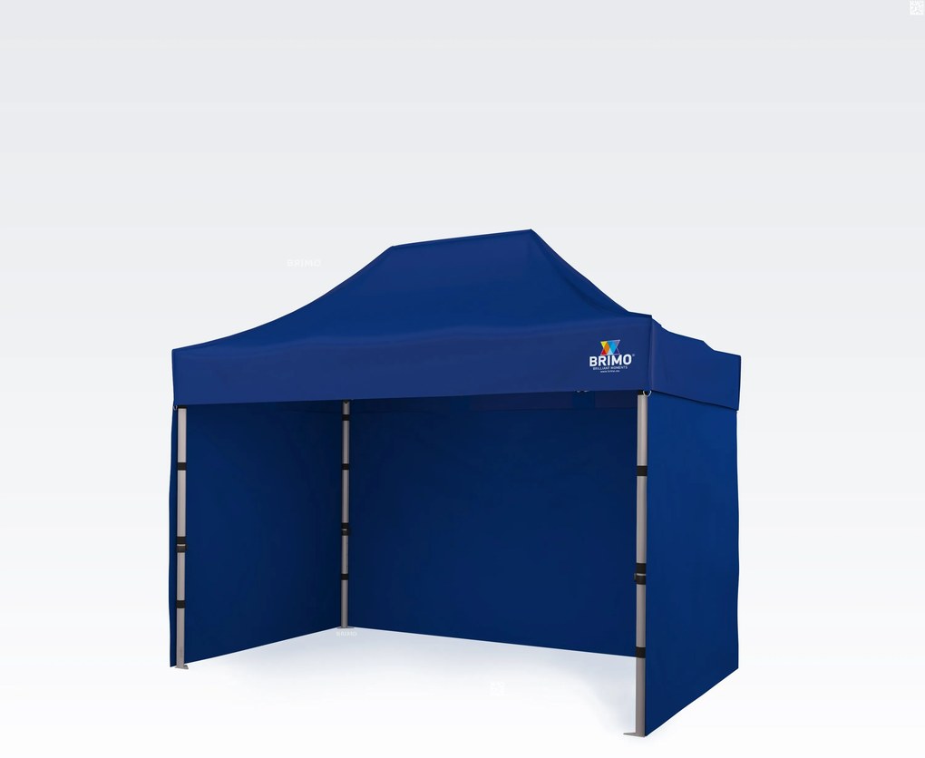 BRIMO Nožnicový párty stan EXCLUSIVE ALU 2x3 m s 3 stenami modrý