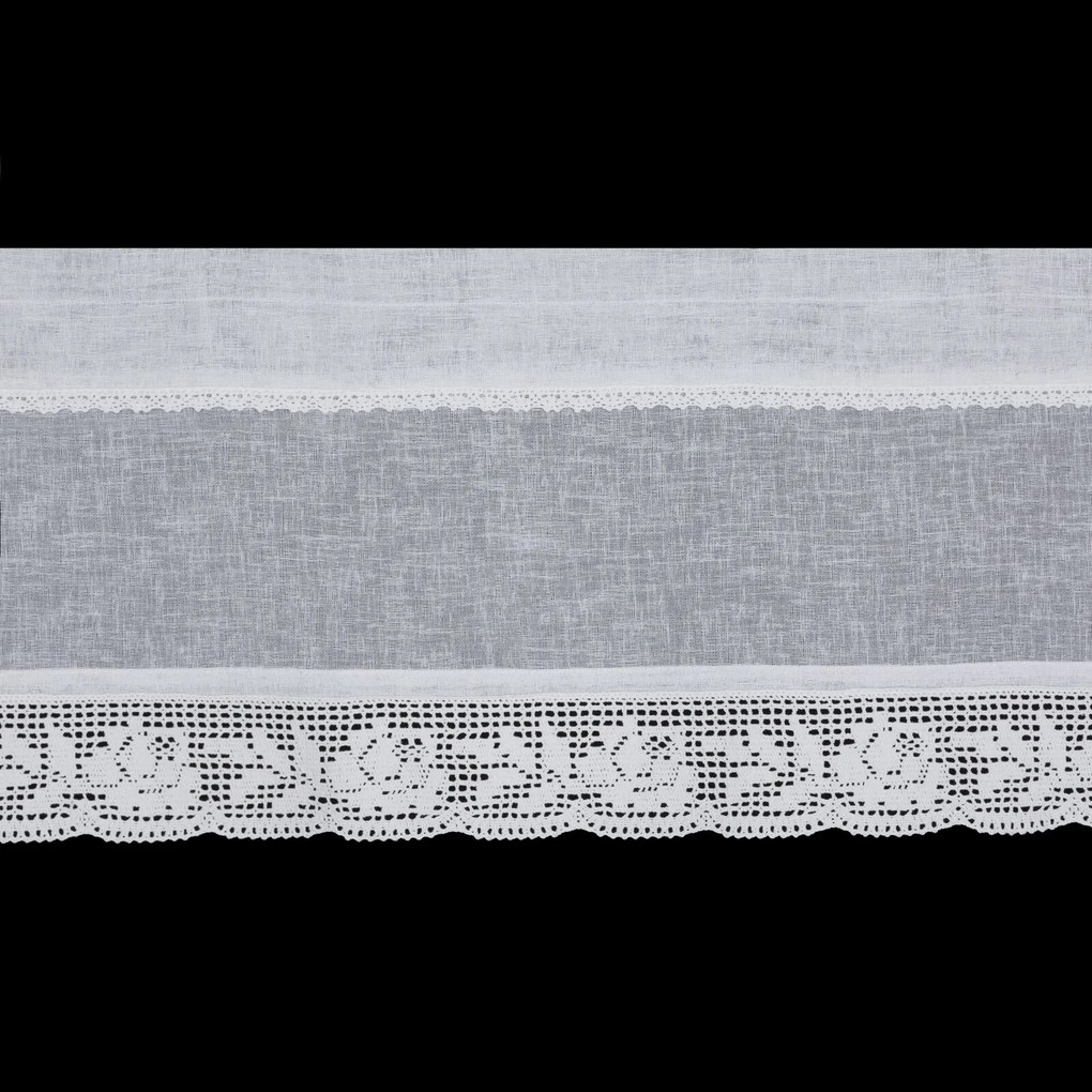 KRÁTKA ZÁCLONA NA PÁSKE LARI 150X30 CM BIELA