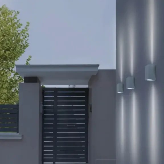 Vonkajšie nástenné osvetlenie Rimini 2 Square biele