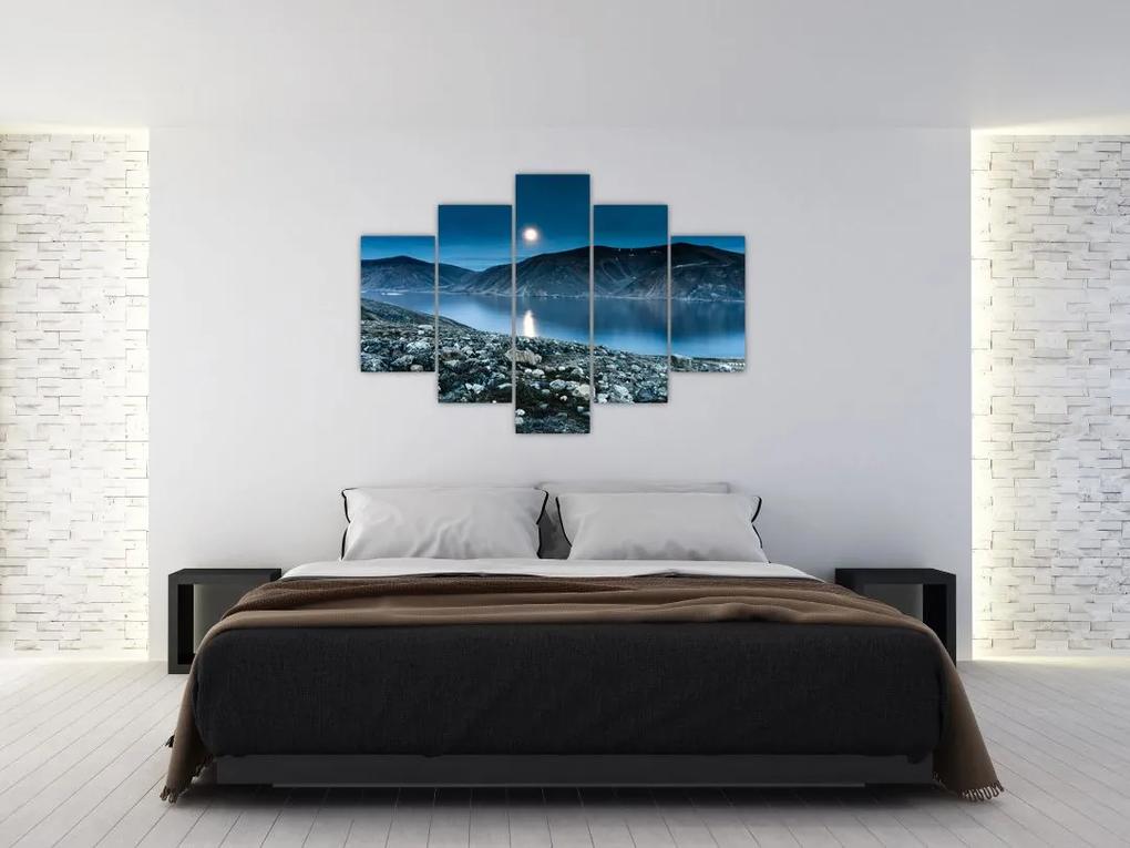 Obraz nočné krajiny, Island (150x105 cm)