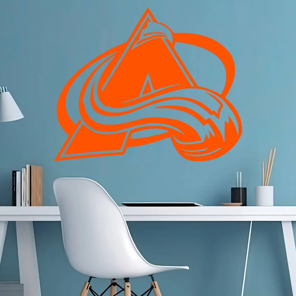 Veselá Stena Samolepka Hokejový tím Colorado Avalanche Farba: modrá, Veľkosť: 60 x 49 cm