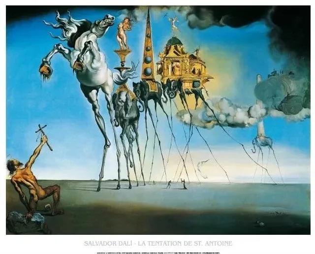 Umelecká tlač La Tentation De St.Antoine, Salvador Dalí, (120 x 90 cm)