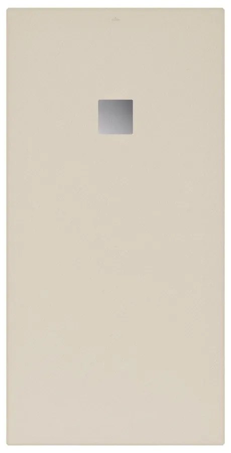 VILLEROY &amp; BOCH Planeo obdĺžniková sprchová vanička akrylátová, s technológiou RockLite, štandardný model, protišmyk (A), 1800 x 900 x 48 mm, Nature Creme, UDA1890PLA2V-2N