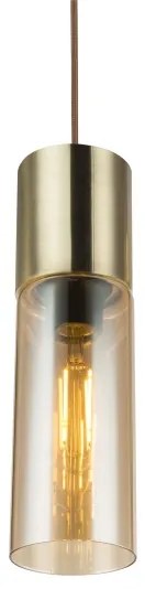 GLOBO 21000HM - Luster na lanku ANNIKA 1xE27/25W/230V pr. 10,5 cm mosadz