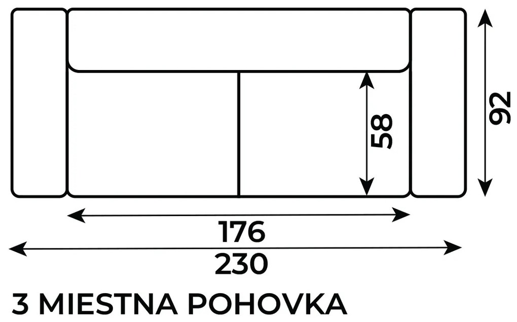 PROXIMA.store - 3-sedačková pohovka LORENA SKUPINA LÁTOK: Skupina 4