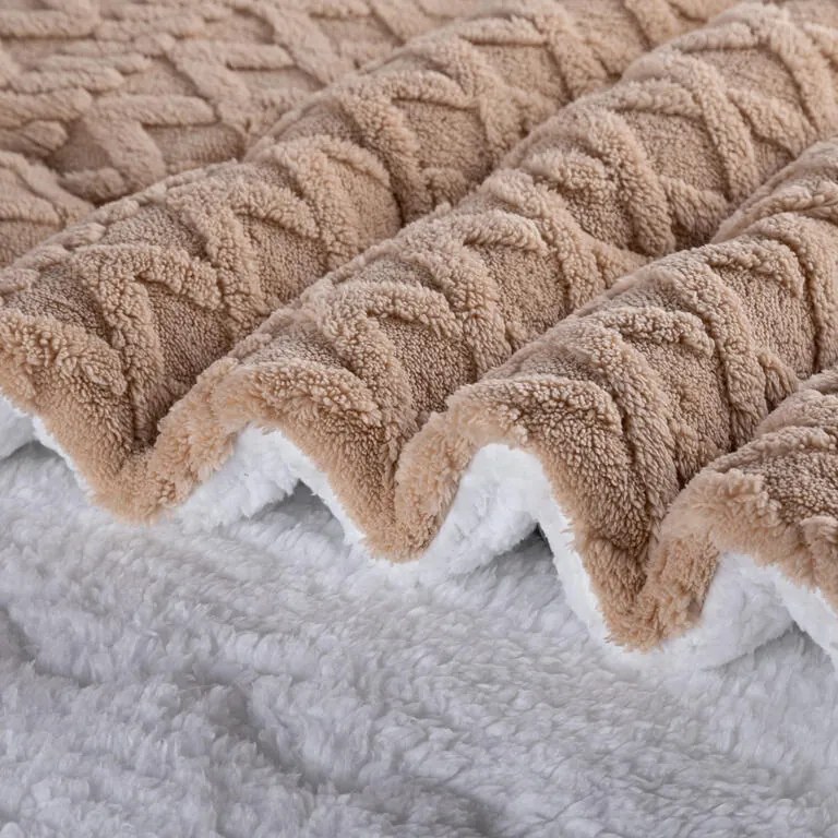 Prešívaná baránková súprava INVERNO béžová