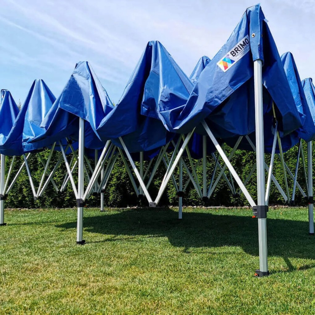 BRIMO Rozkladací altánok 3x6 m - s 3 stenami - Červená 7