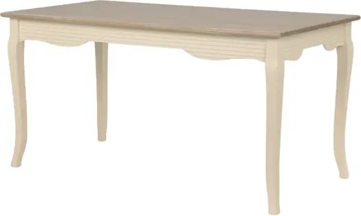 Jedálenský stôl Pesaro 160 cm z masívu krémový