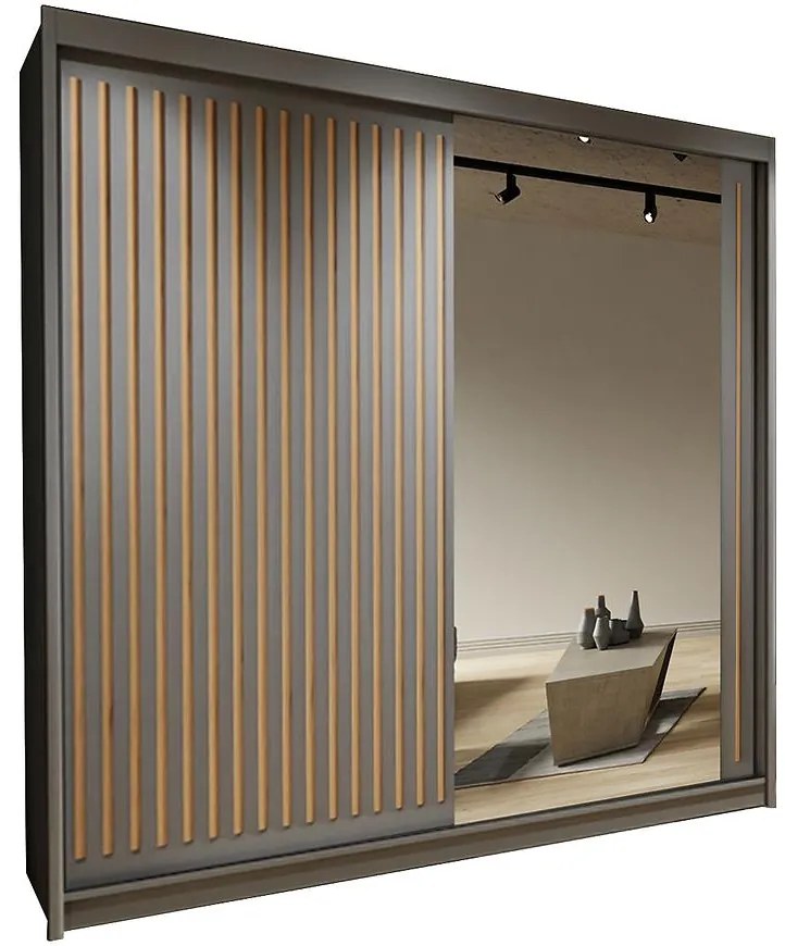 Skriňa Royal 203 Šedá /Lamela Wotan