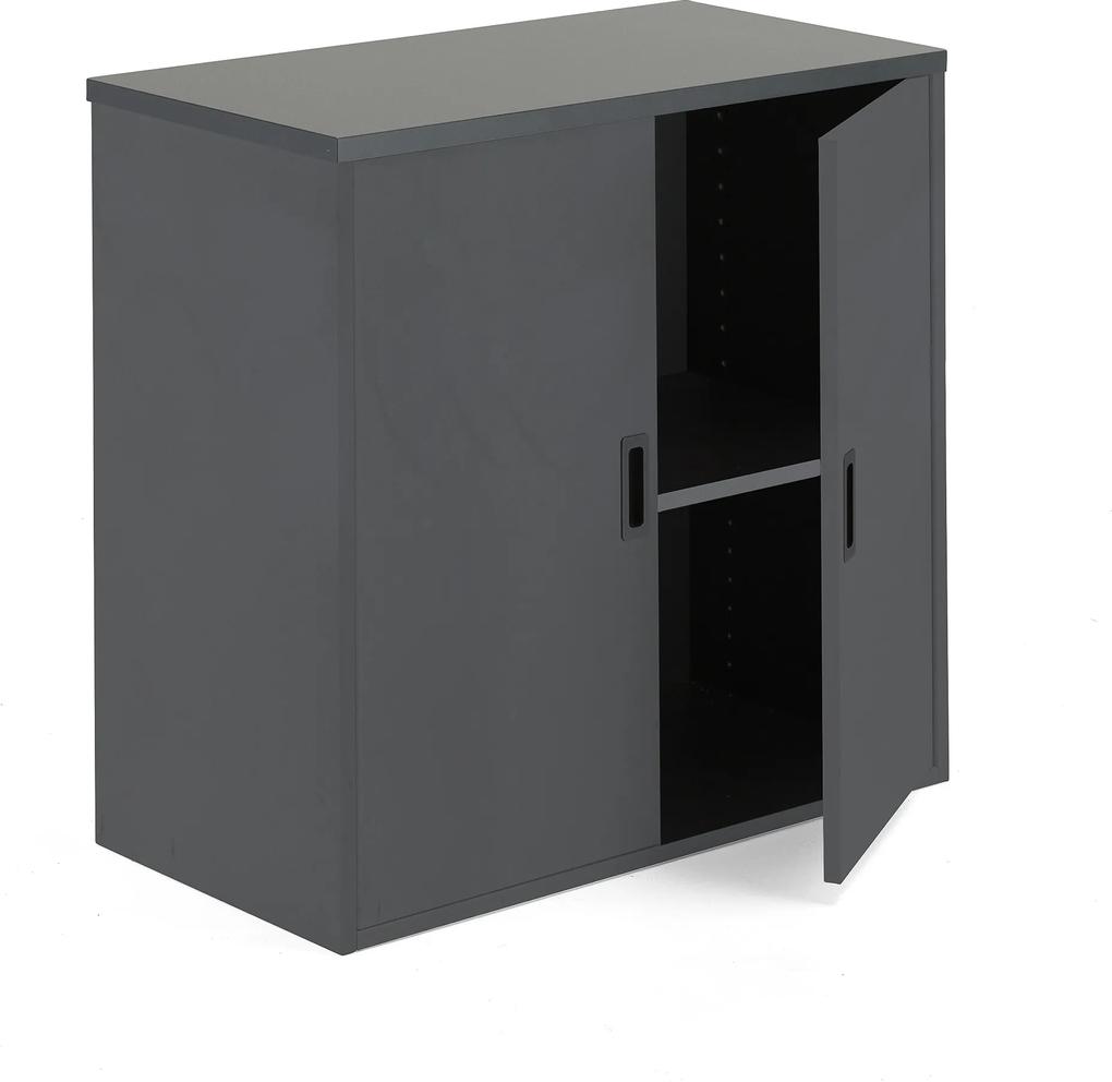Kancelárska skriňa Modulus, 800x800x400 mm, čierna