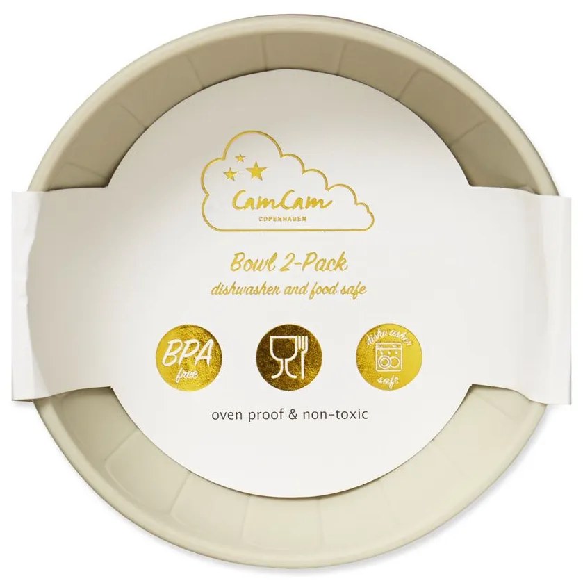 Cam Cam ApS Silikónová miska Earth Mix - set 2 ks
