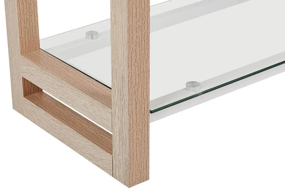 Zostava kancelárskeho nábytku svetlé drevo/biela JENKS/CLARITA Beliani