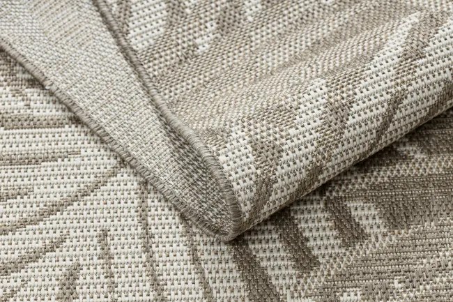 Koberec SIZAL FLOORLUX 20504 lístie, tmavosivý / šampanské