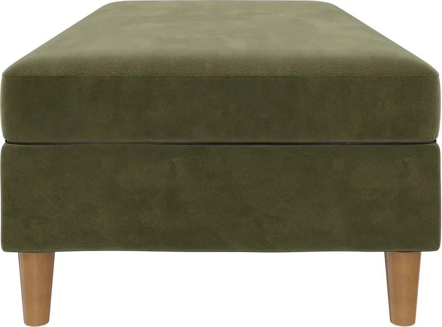 Zelená zamatová podnožka Lilly – Støraa