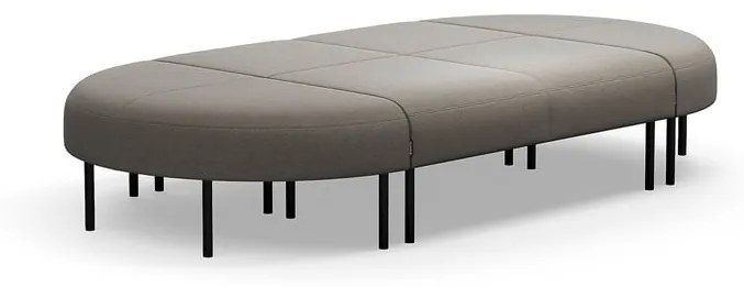 Pohovka bez operadla VARIETY, 8 miestna, látka Pod CS, šedohnedá