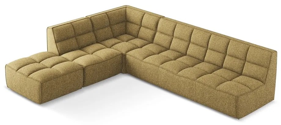 Modulárna rohová pohovka v horčicovej farbe (variabilná) Kalai – Makamii