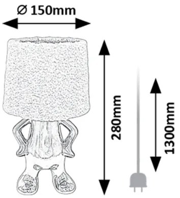 Rabalux 74216 - Stolná lampa SMURFY 1xE14/40W/230V lesklý chróm