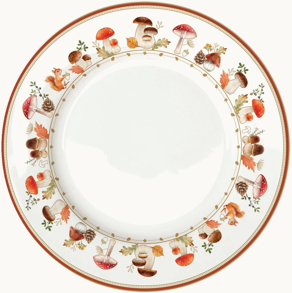Porcelánové plytké taniere Autumn Breeze, 6 ks