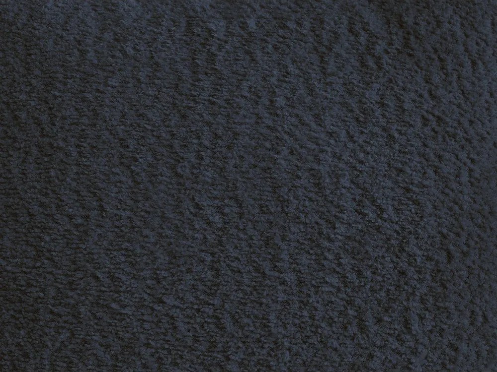 Tmavomodrá rohová pohovka z textílie buklé (pravý roh/s leňoškou) Azra – Bobochic Paris