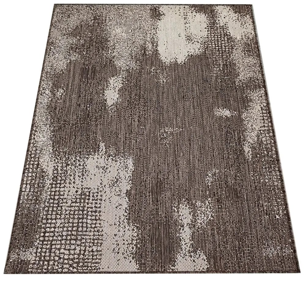 Štýlový koberec s abstraktným vzorom v hnedej farbe Šírka: 80 cm | Dĺžka: 150 cm