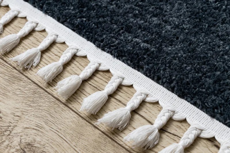 Koberec SEVILLA PC00B pruhy modrý, Maroko, Shaggy