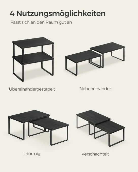 Set 4 kuchynských políc KCS027B01