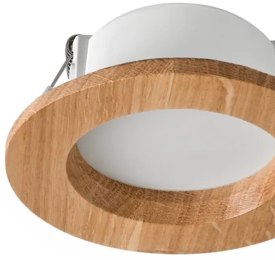 LED zapustené svietidlo WOODY SPOT LED/5,5W/230V 4000K dub pr. 10 cm