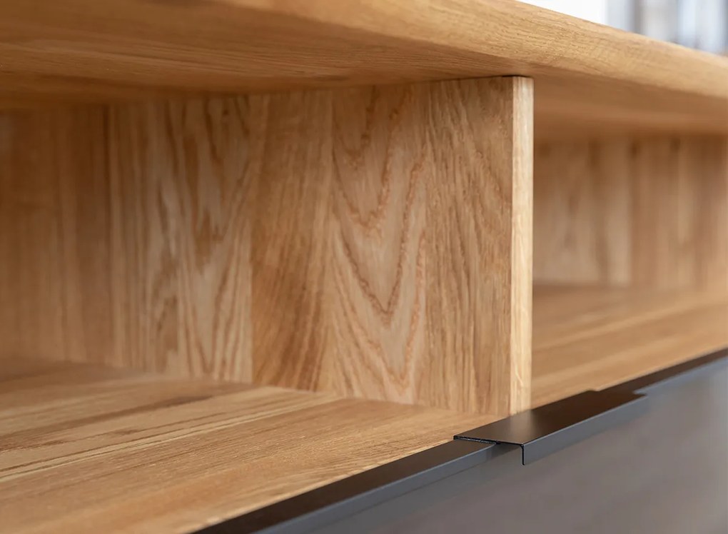 PROXIMA.store - Luxusný dubový TV stolík 2.1 - MODERN LOFT FARBA: dub, ROZMER: dĺžka TV stolíka 120 cm