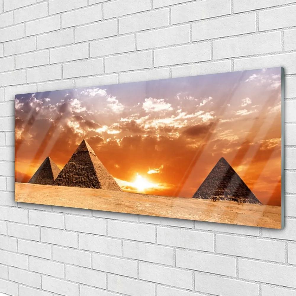Obraz plexi Pyramídy architektúra 125x50 cm