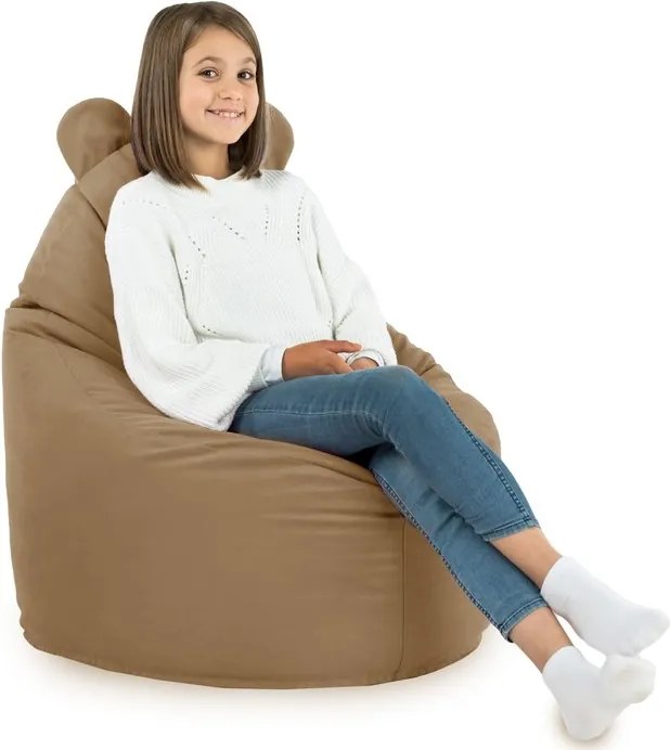 Detské kreslo Sako TEDDY – mäkké plyšové kreslo pre najmenších Farba: Čierny