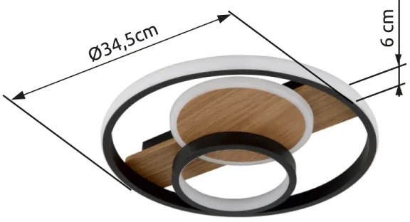 Globo 67322-24 - LED Stropné svietidlo PIKARA LED/24W/230V